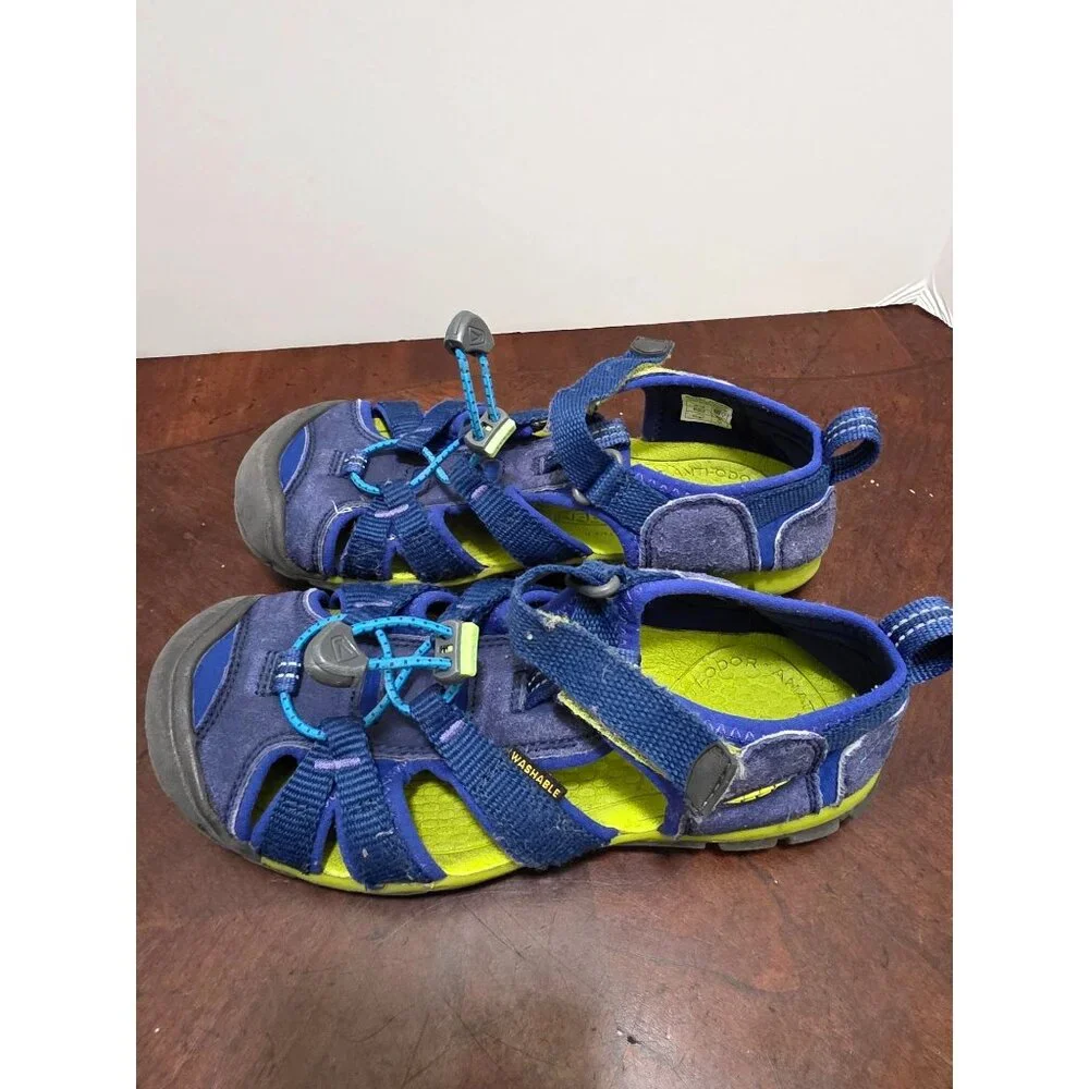 KEEN Kids Sea camp II CNX Waterproof Sport Sandals‎ Navy Blue & Yellow Size 2